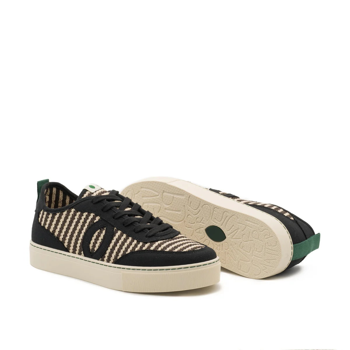 Vegan sneaker mesh black & white BRI008 - Image 2