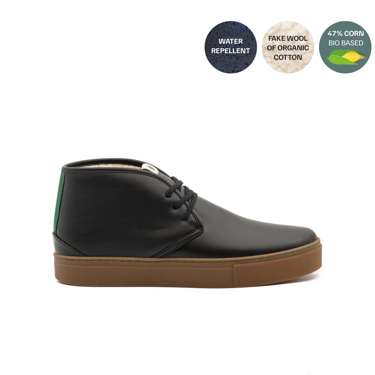 Vegan winter bootie Bio-Veg black PYT020