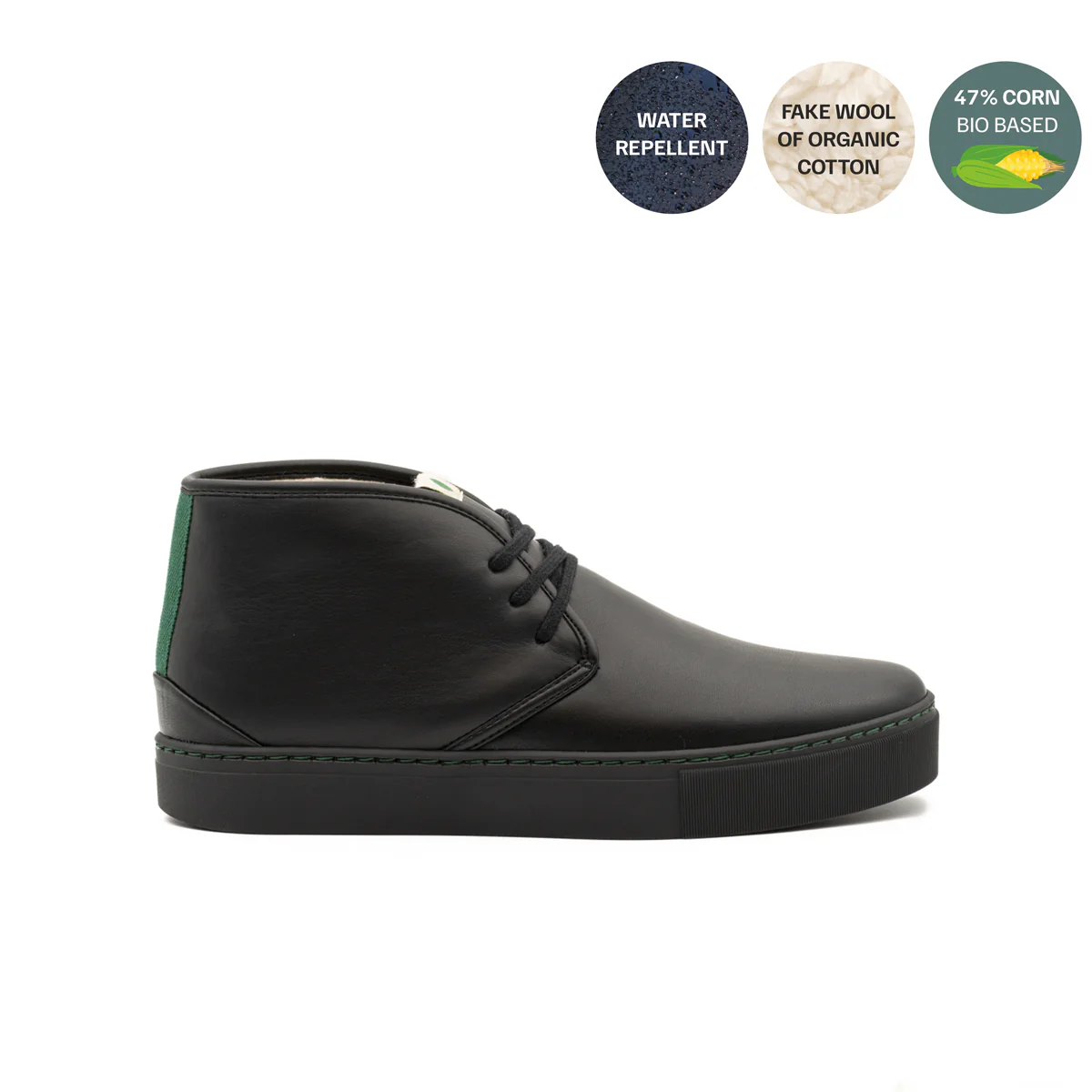Vegan winter bootie Bio-Veg black PYT019