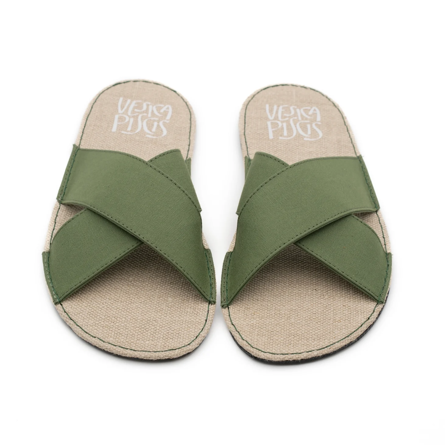 Vegan barefoot sandal olive green PARm003 - Image 3