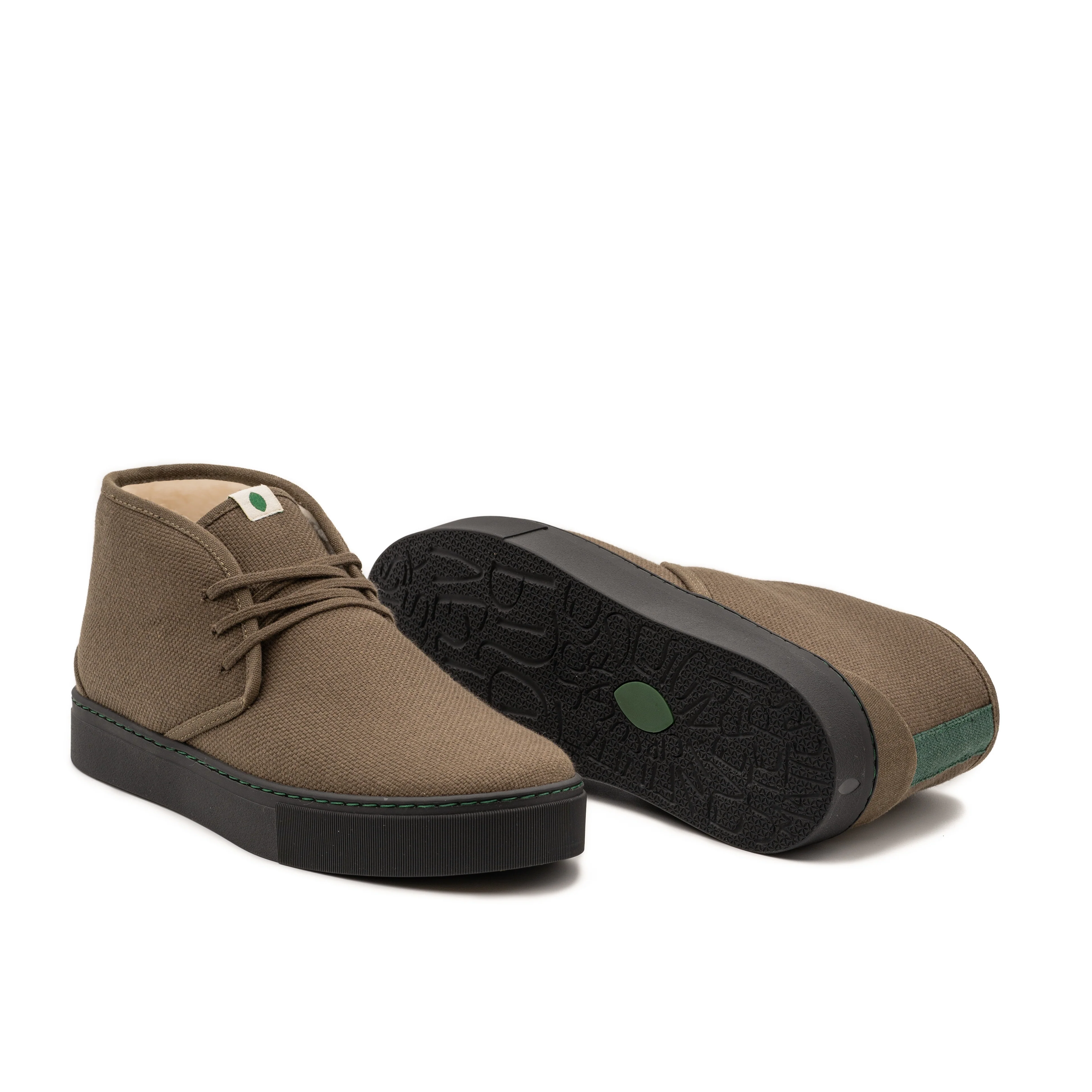 Vegan bootie kaki PYT022 - Image 2