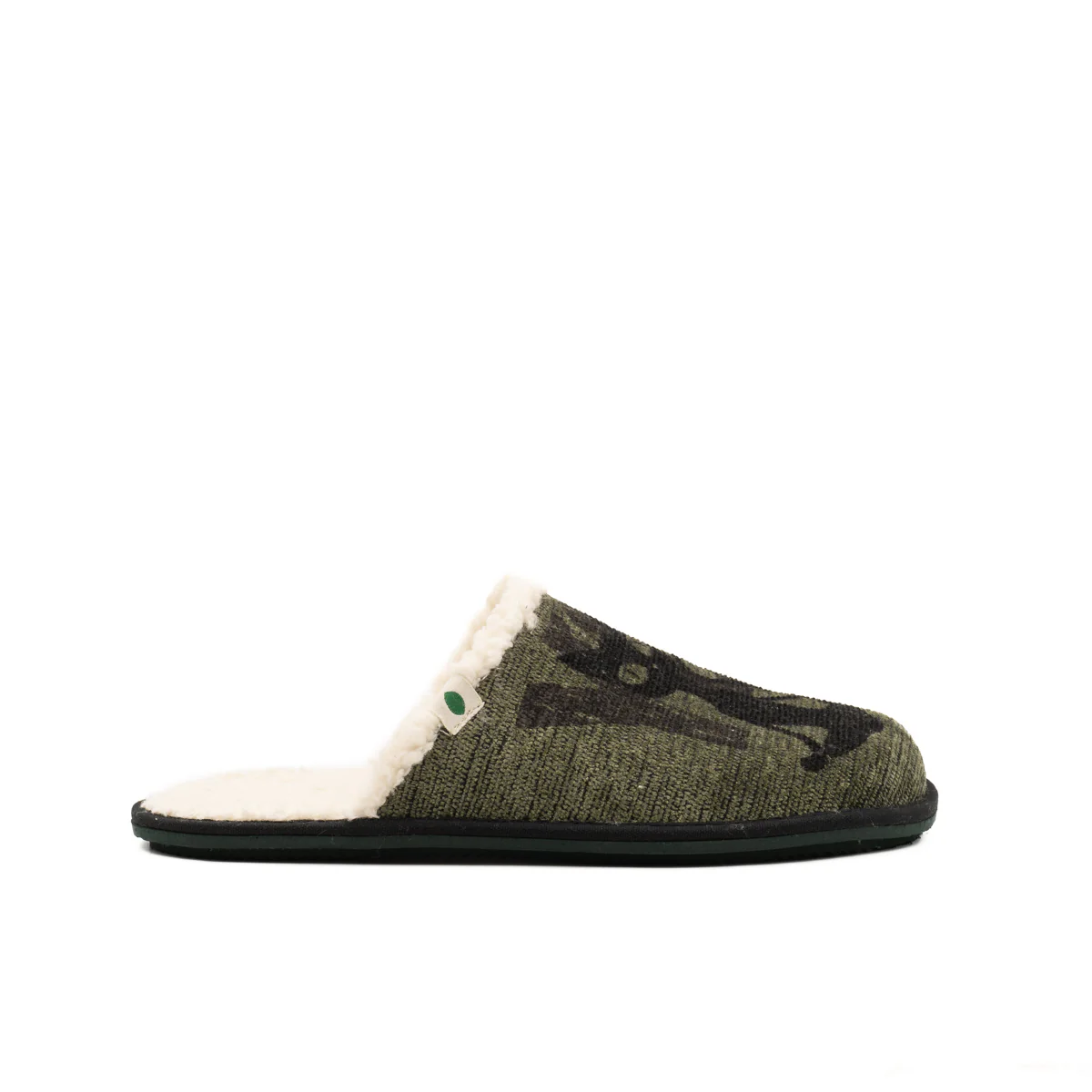 Vegan home slipper green cat SUS013 - Image 3