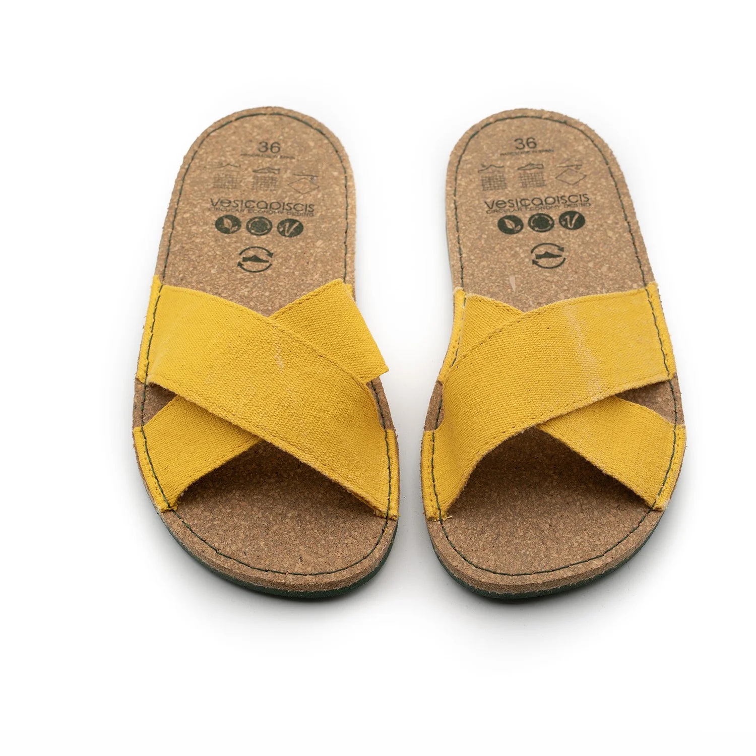 Vegan sandal yellow lemon ALA010 - Image 3