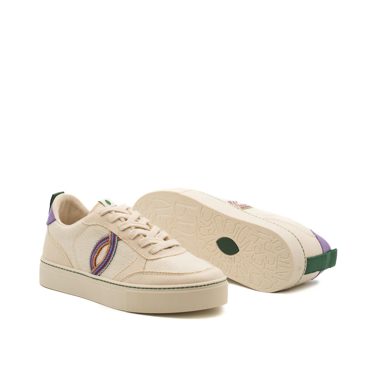 Vegan sneaker linen off white / heiwa SON040 - Image 2
