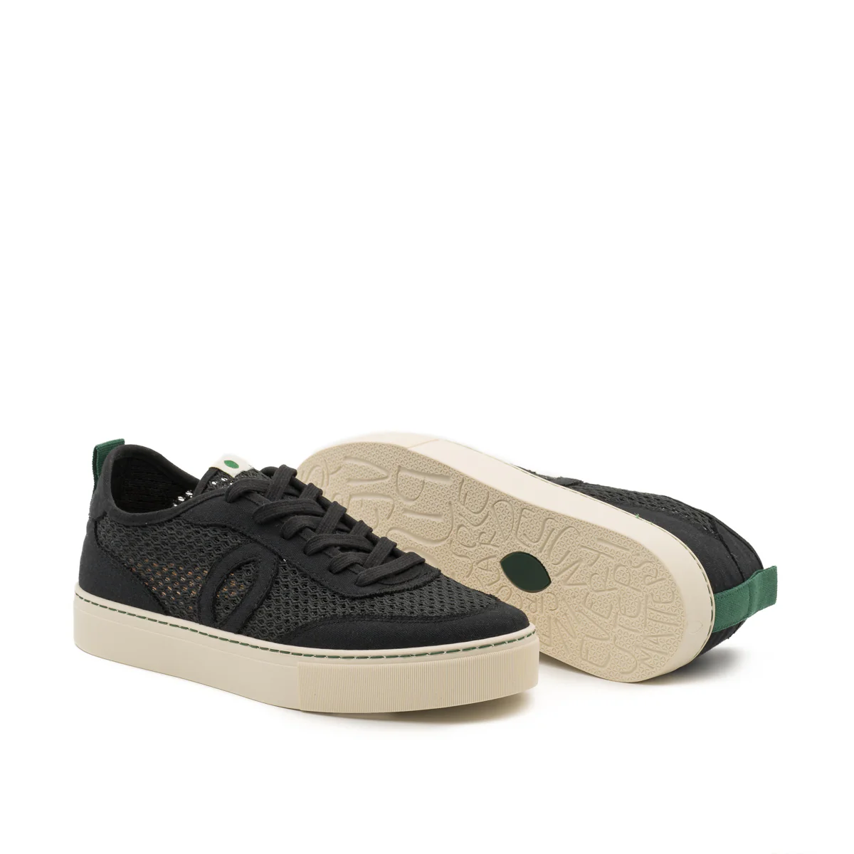 Vegan sneaker mesh black BRI006 - Image 2