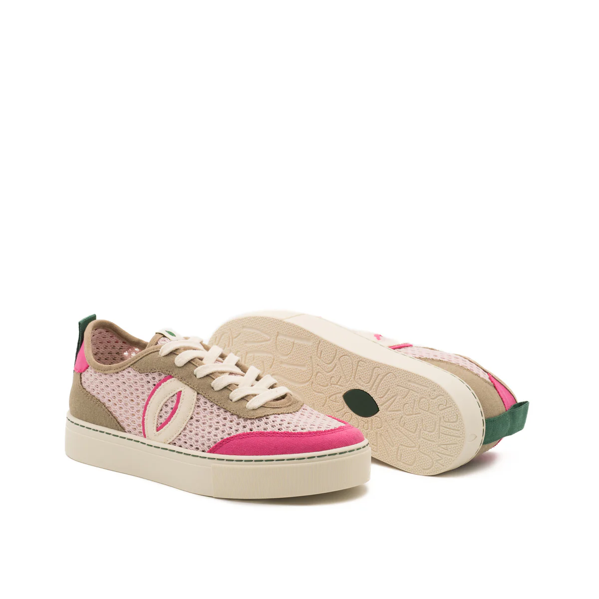 Vegan sneaker mesh rose-fuxia BRI015 - Image 2