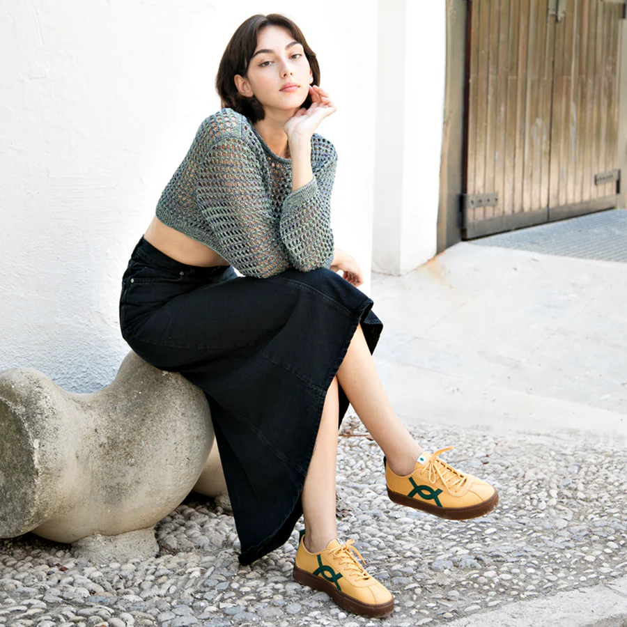 Vegan sneaker mustard KAF004 - Image 2