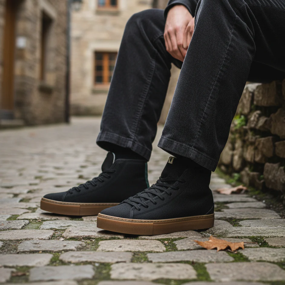 Vegan winter bootie black PLA001 - Image 2